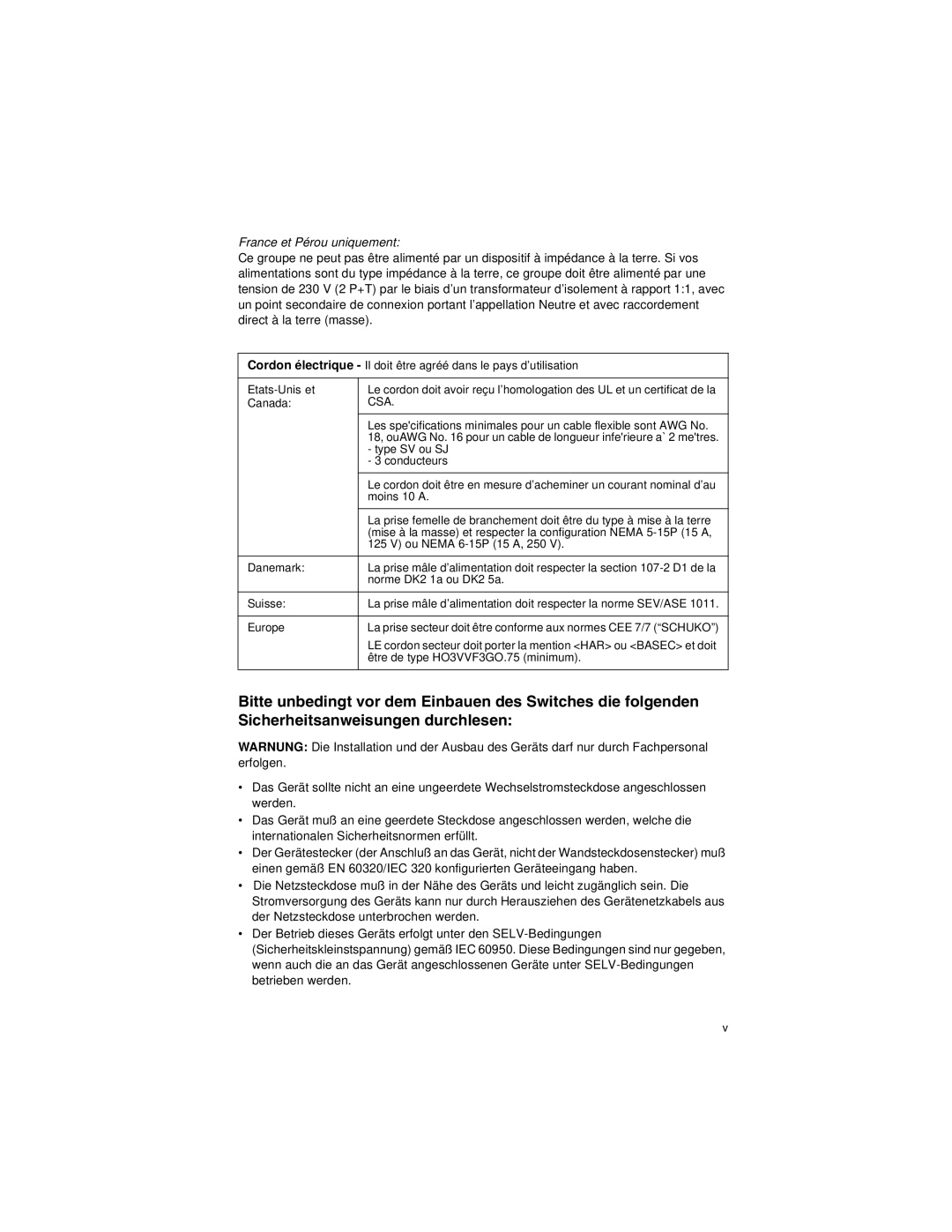 Transition Networks SM24-100SFP-AH manual France et Pérou uniquement 