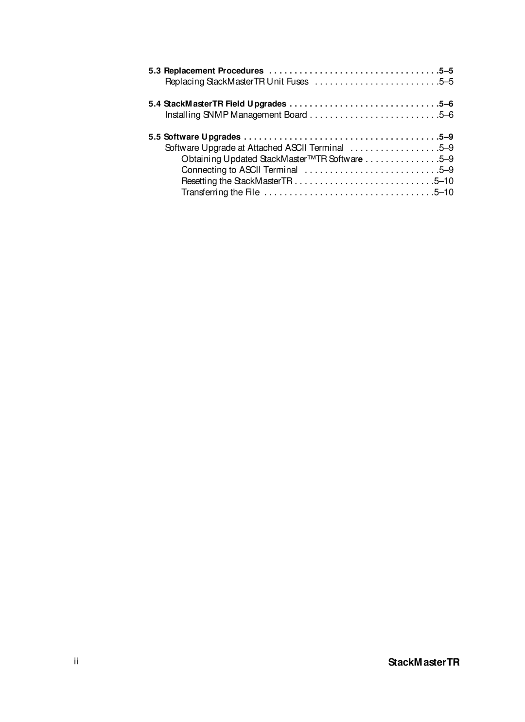 Transition Networks SMHB-TR-16 manual Replacement Procedures, StackMasterTR Field Upgrades 