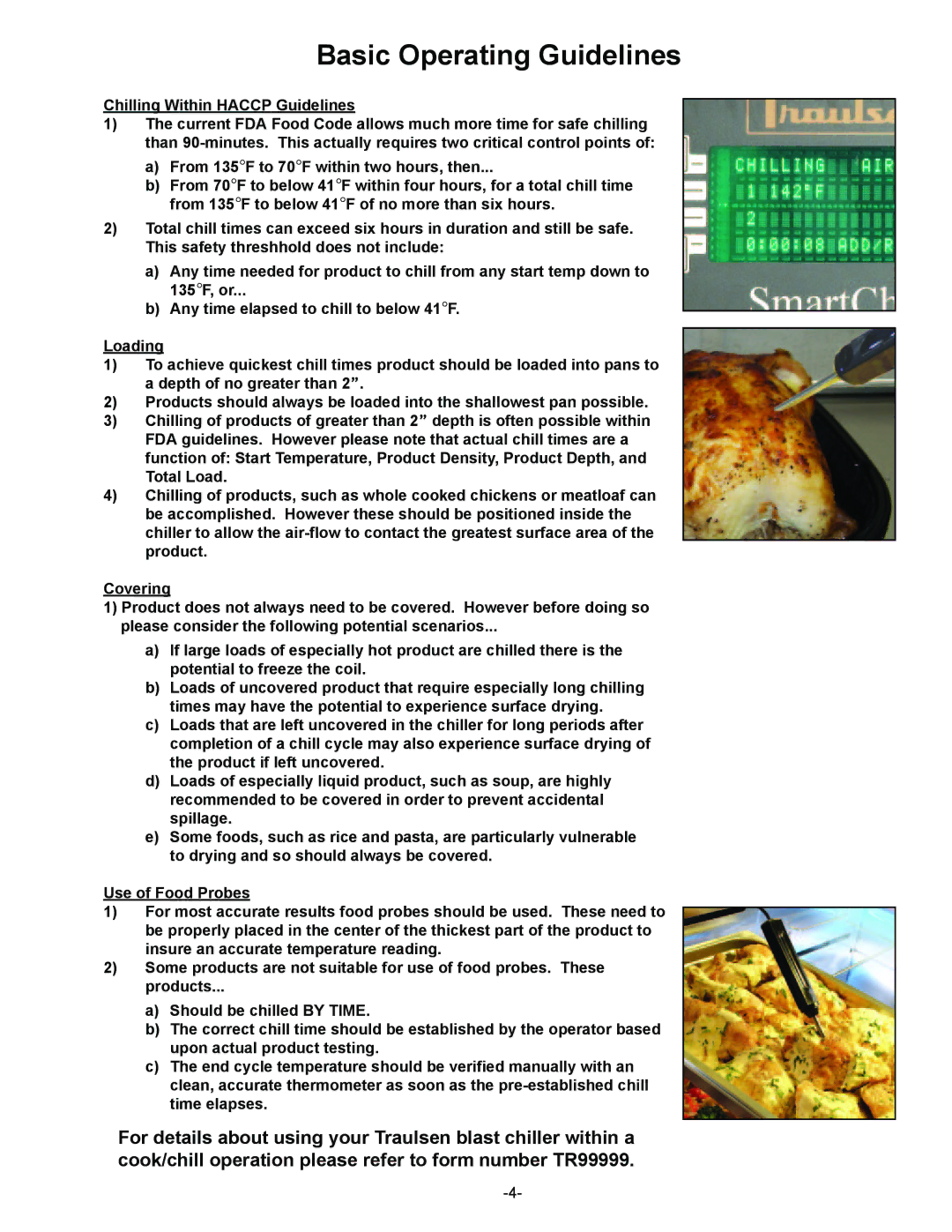 Traulsen RBC400RT, RBC200RT owner manual Basic Operating Guidelines 