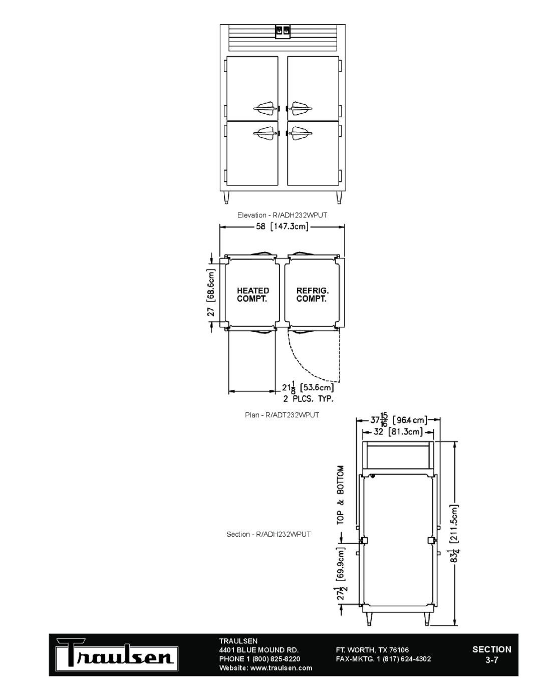 Traulsen RDH232WUT-FHS warranty Section 