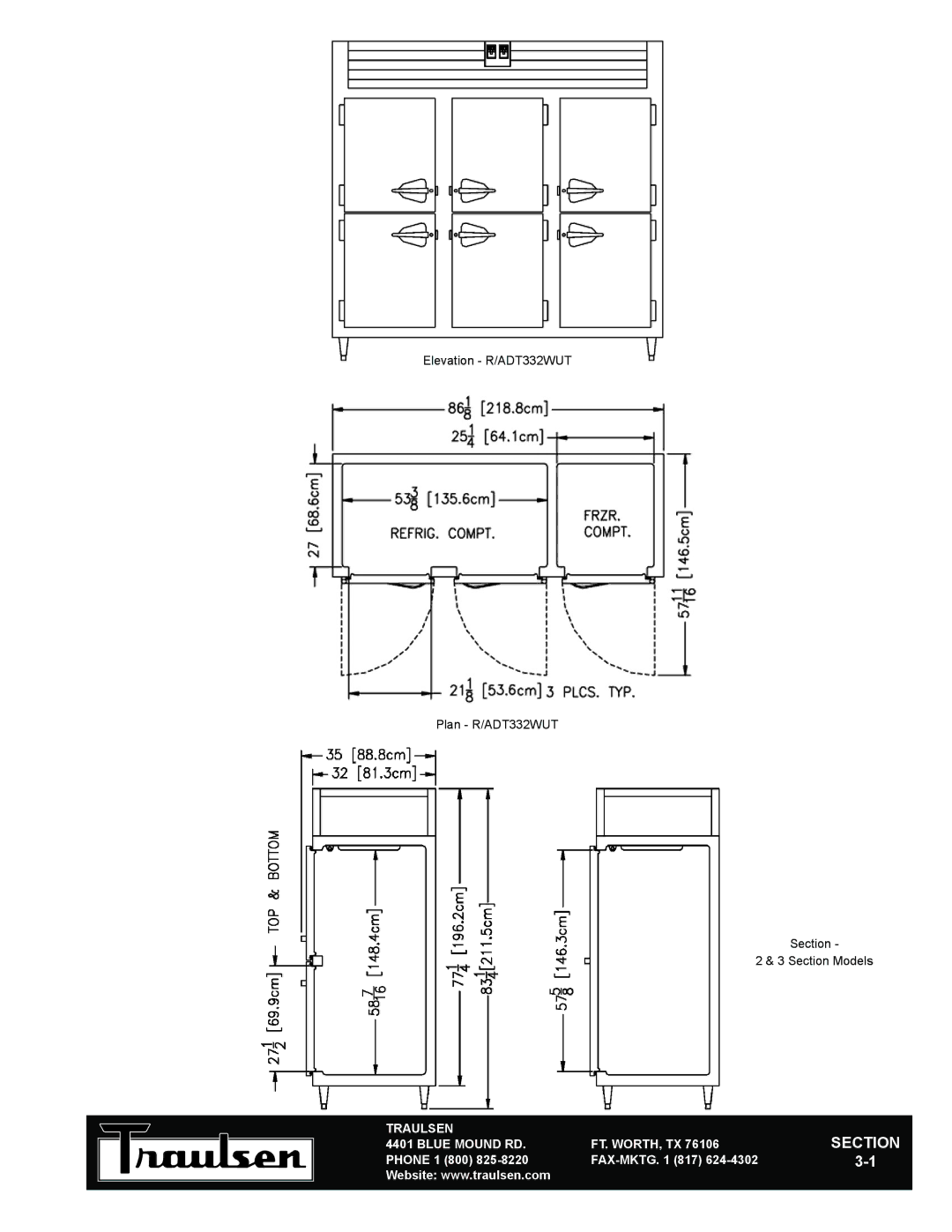 Traulsen RDT132WUT-HHS warranty Section 