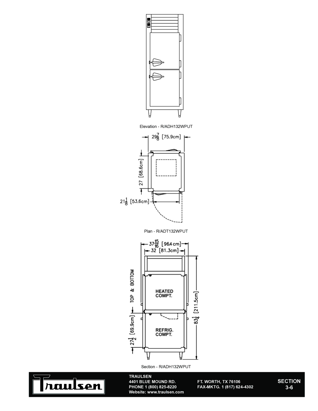 Traulsen TR35784 warranty Section 