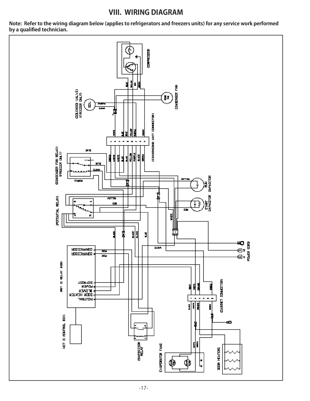 Traulsen TU072LT, TU044LT, TU072HT, TU100HT, TU044HT owner manual VIII. Wiring Diagram 