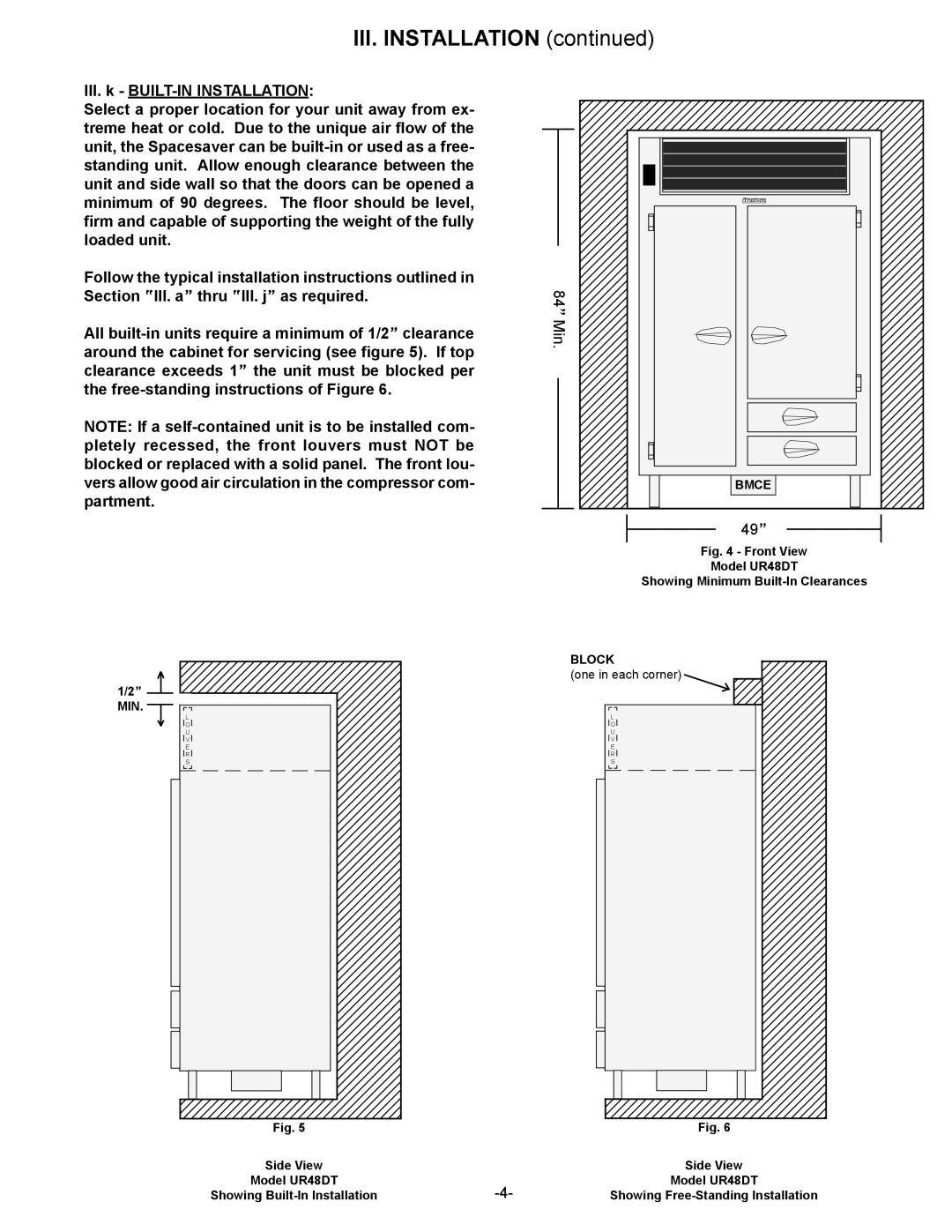 Traulsen UR30HT, UC27WT, UC27HT, UR48HT, UR48DT, UR48WT, UR30WT, UR30LT owner manual 84 Min 