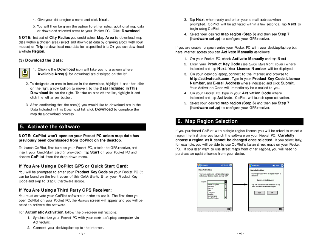 TravRoute Pocket PC 5 manual Download the Data, Give your data region a name and click Next 