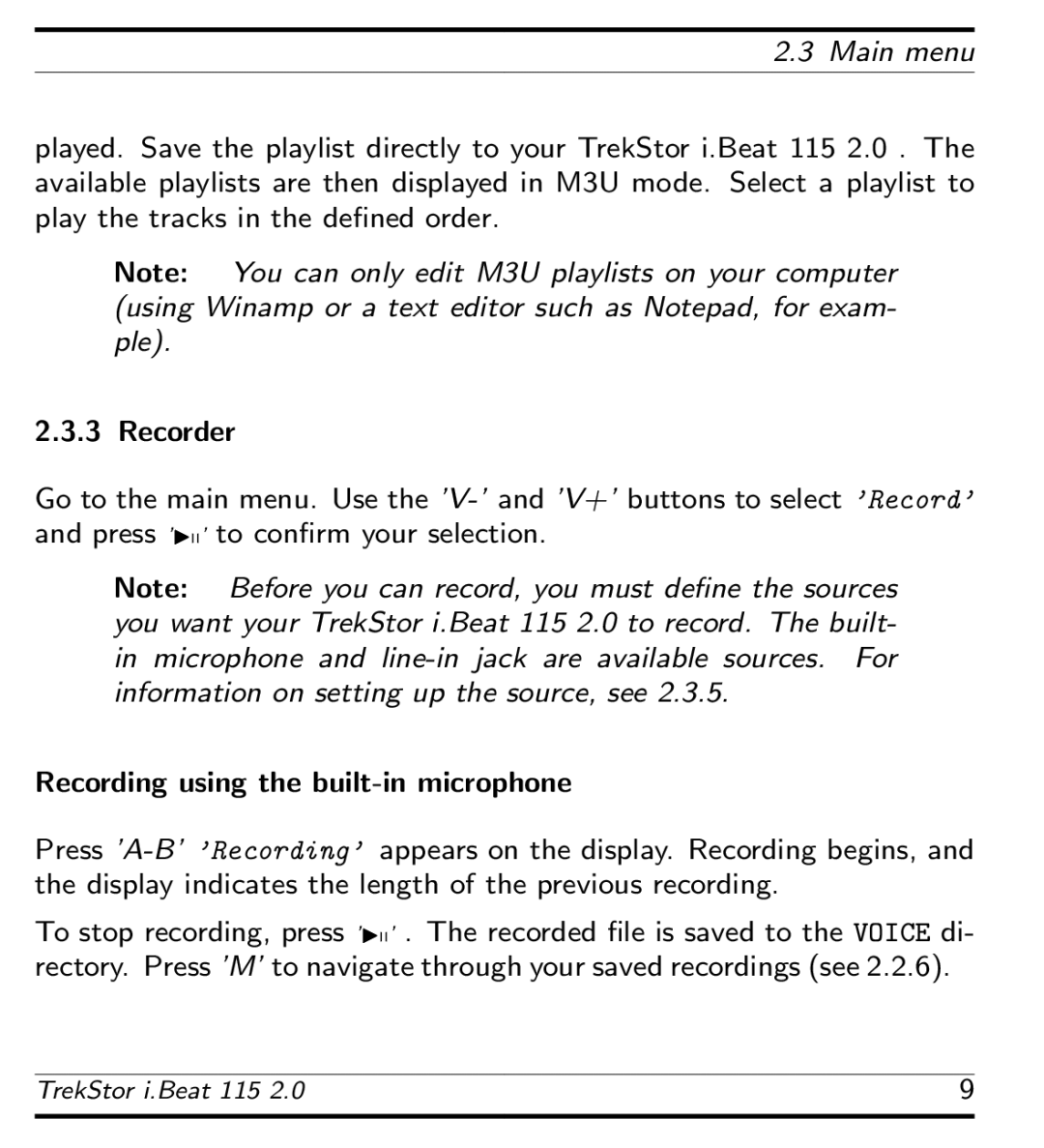 TrekStor manual TrekStor i.Beat 115 