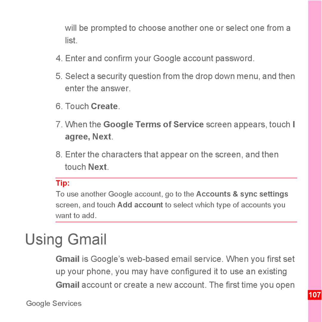 TrekStor Android 2.1 operating instructions Using Gmail 