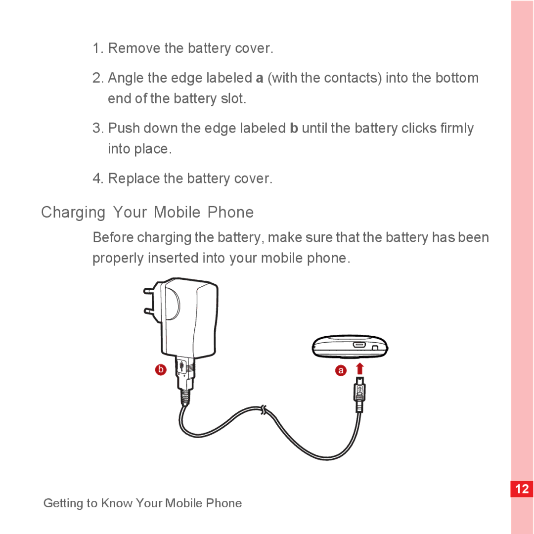 TrekStor Android 2.1 operating instructions Charging Your Mobile Phone 