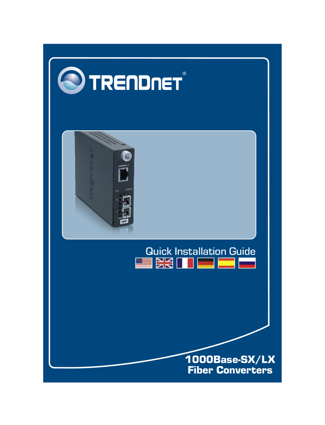 TRENDnet 1000 Base-SX/LX manual 1000Base-SX/LX Fiber Converters 