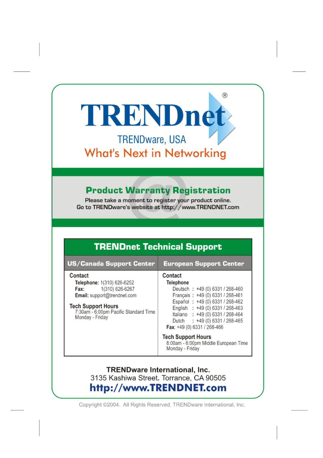 TRENDnet 108Mbps High Speed 802.11g Wireless Access Point manual 