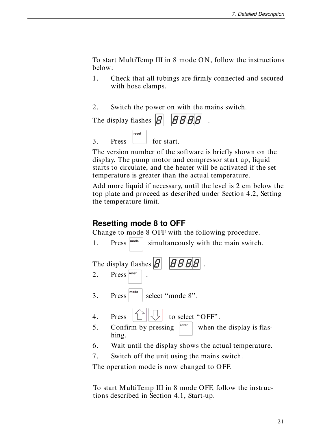 TRENDnet 18-1106-33 user manual Resetting mode 8 to OFF 