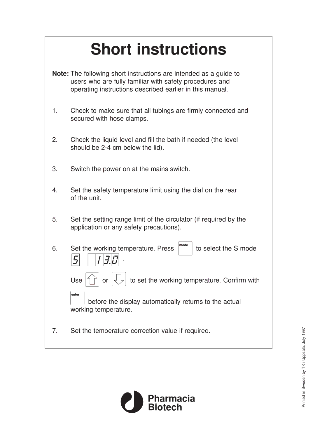 TRENDnet 18-1106-33 user manual Short instructions 