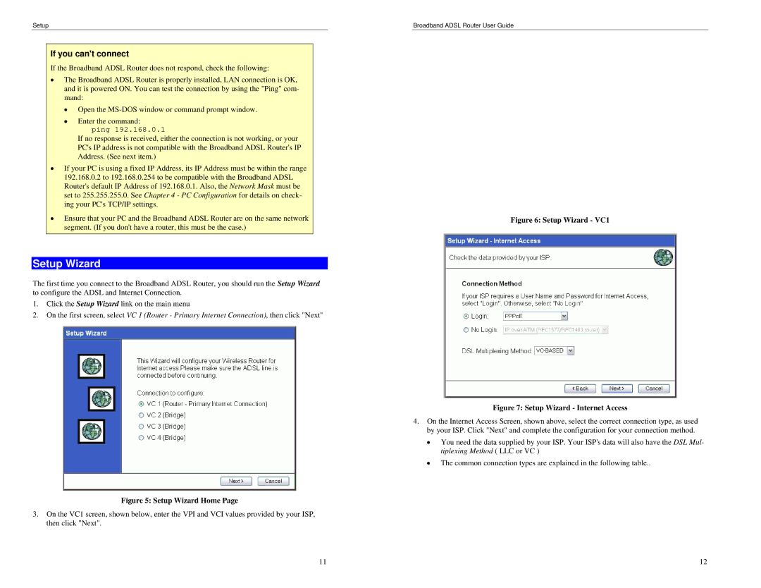 TRENDnet BRM504 manual Setup Wizard, If you cant connect 