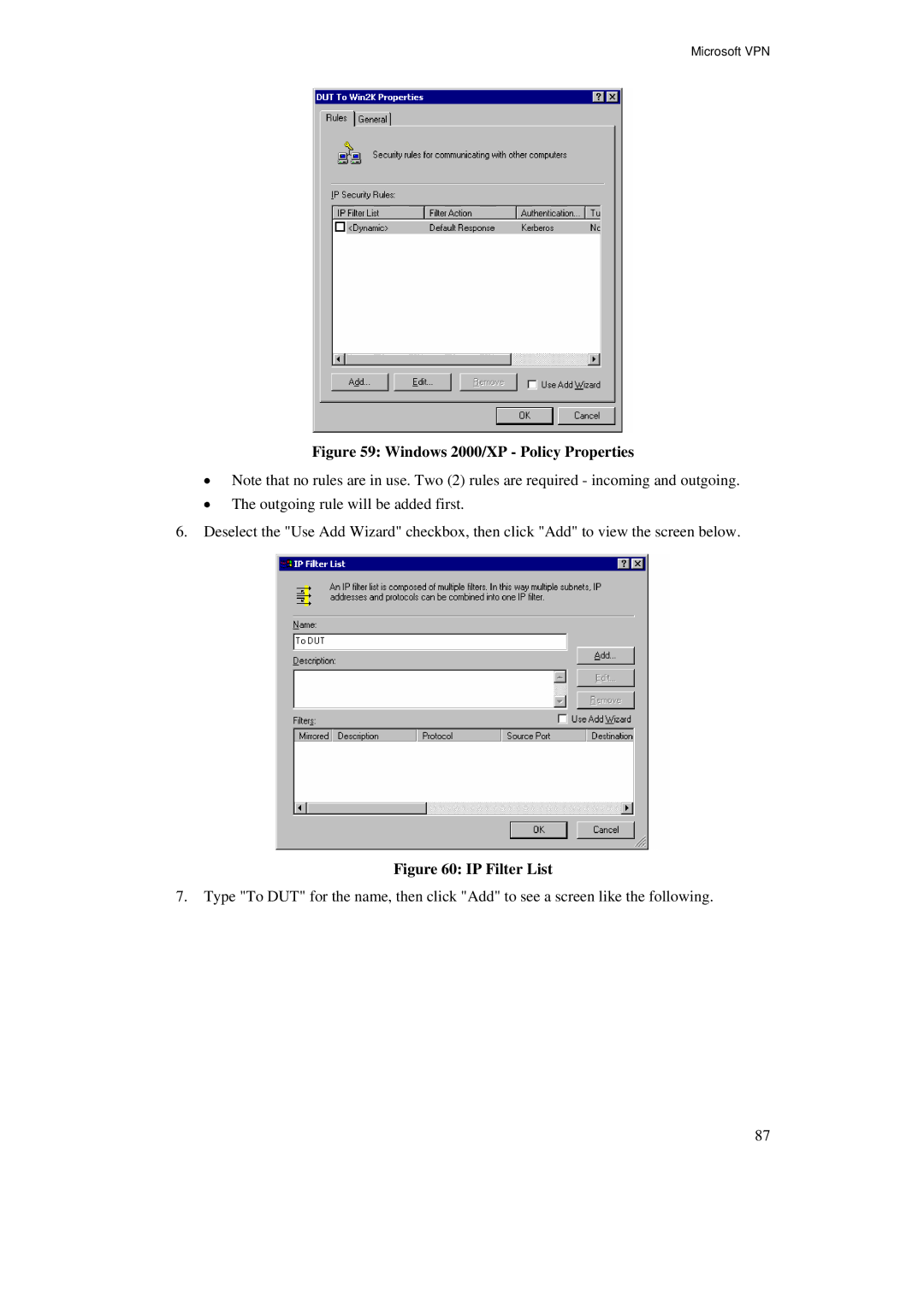 TRENDnet BRV204 manual Windows 2000/XP Policy Properties 