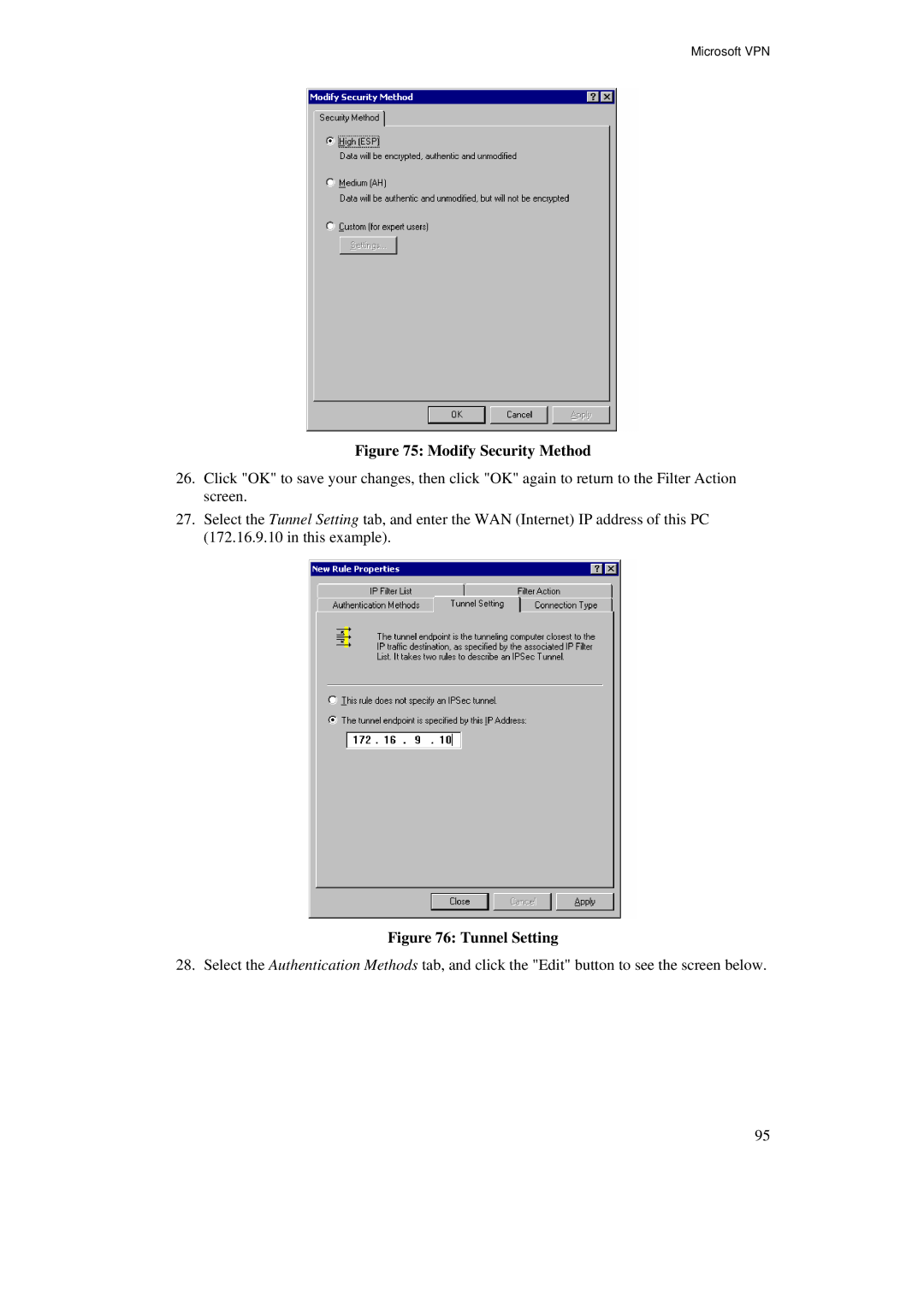 TRENDnet BRV204 manual Modify Security Method 