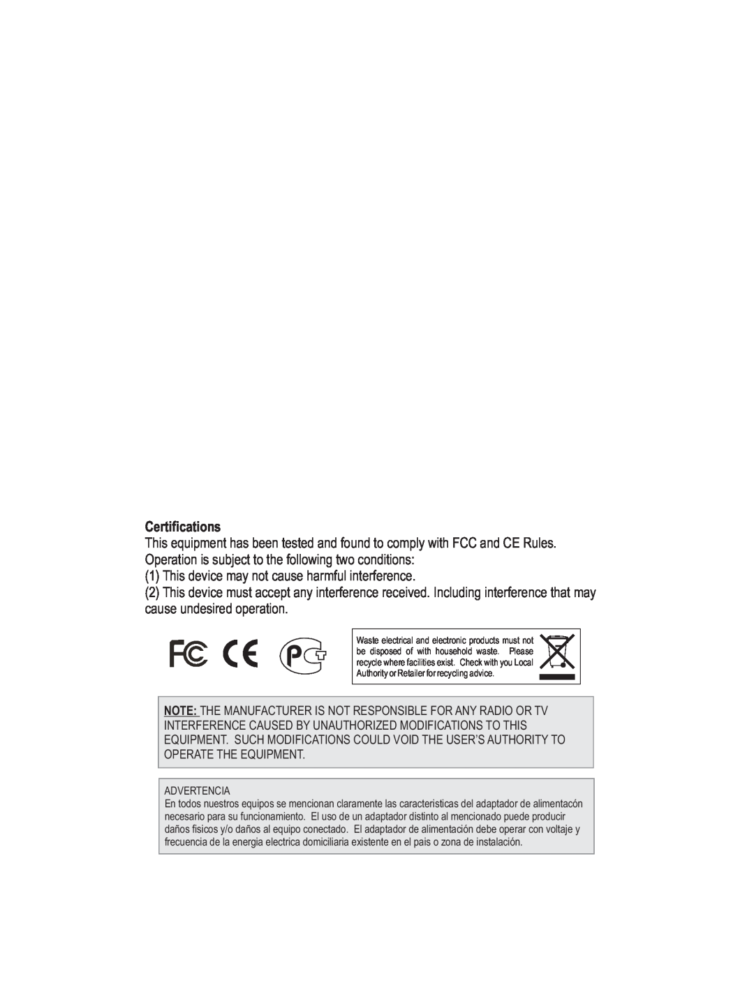 TRENDnet Multi-Function Printer manual Certifications 