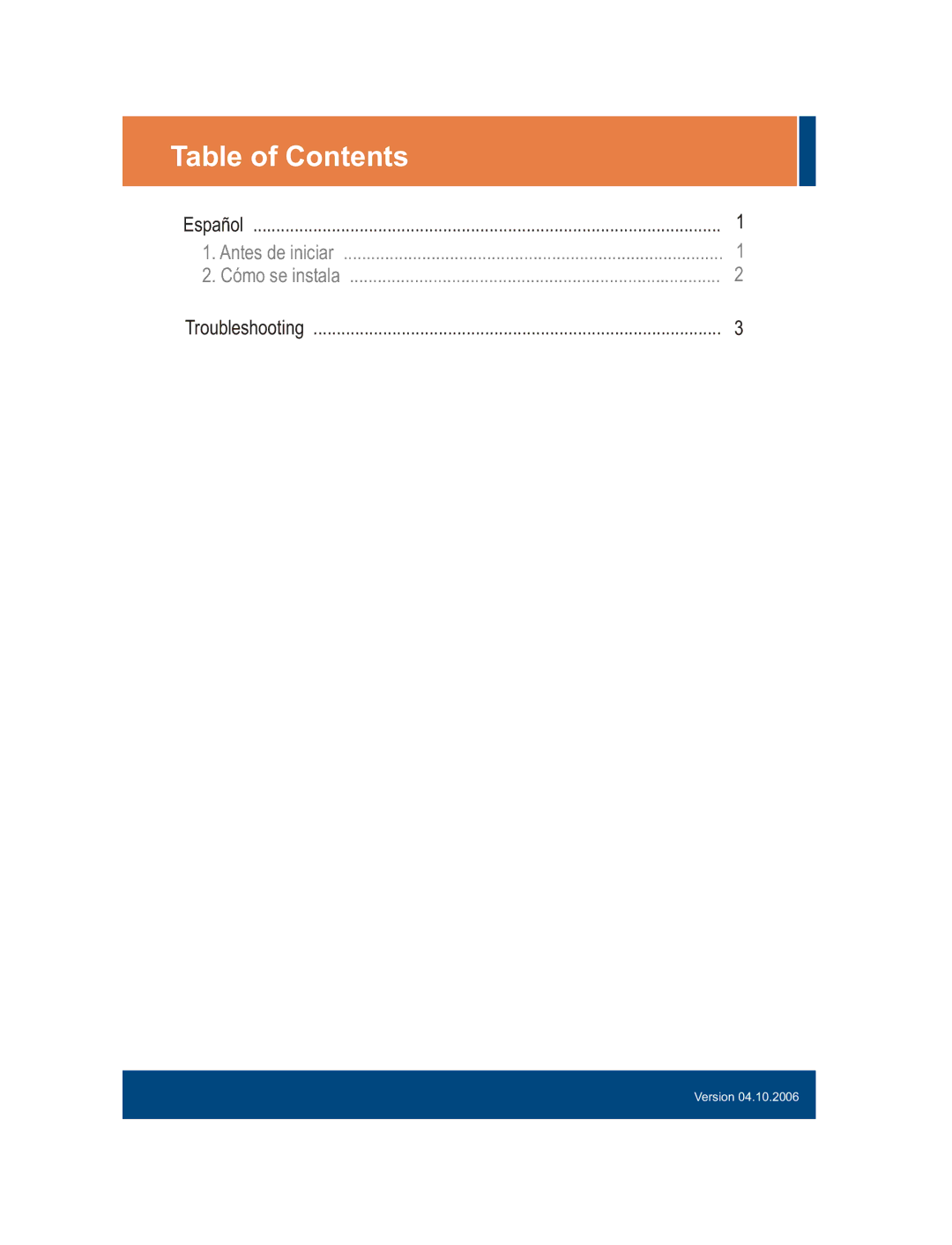 TRENDnet PCIWN, PCIWA manual Table of Contents 