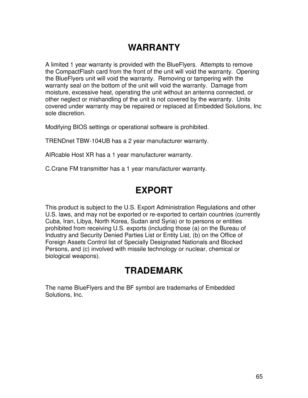 TRENDnet R91007G manual Trademark 