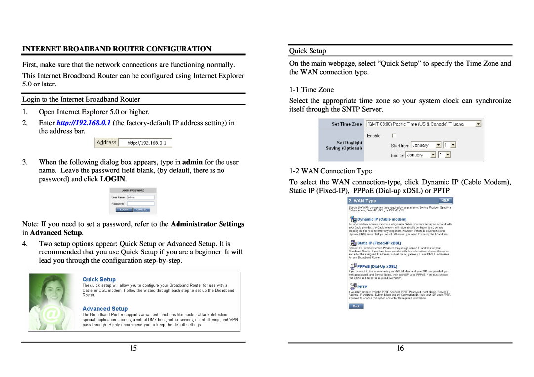 TRENDnet S4W1CA manual Internet Broadband Router Configuration 