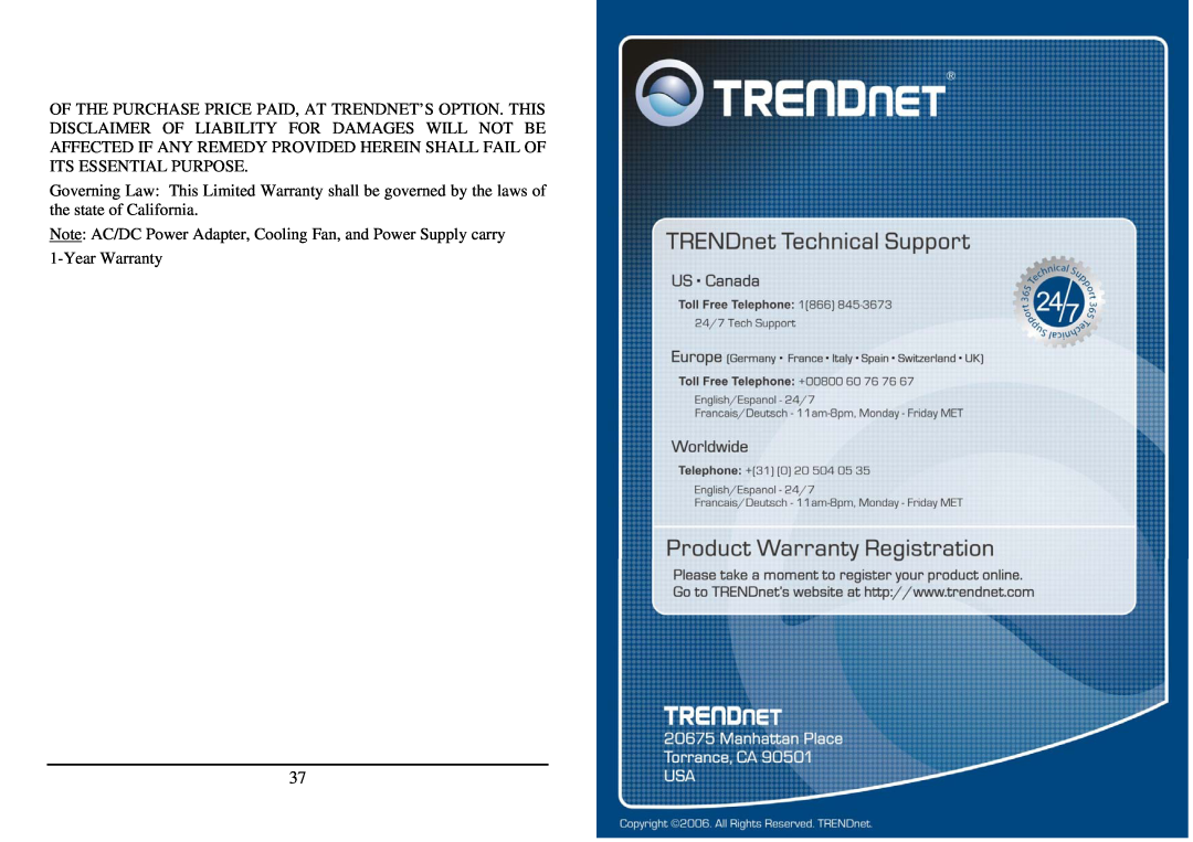 TRENDnet S4W1CA manual 
