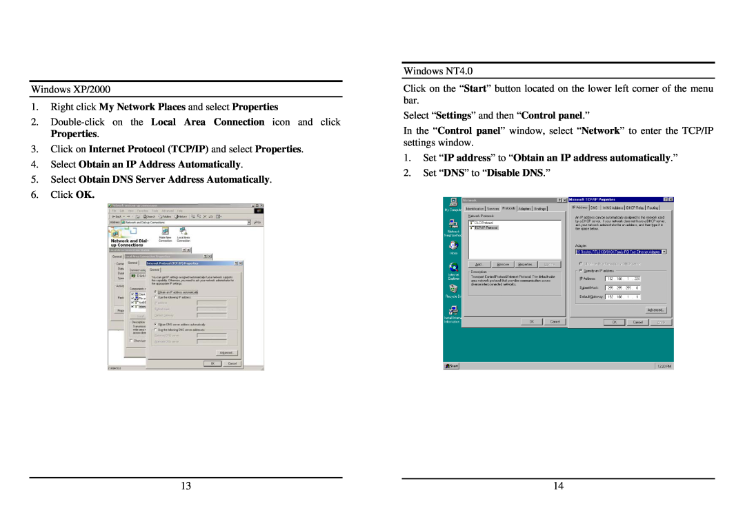 TRENDnet S4W1CA manual Right click My Network Places and select Properties 