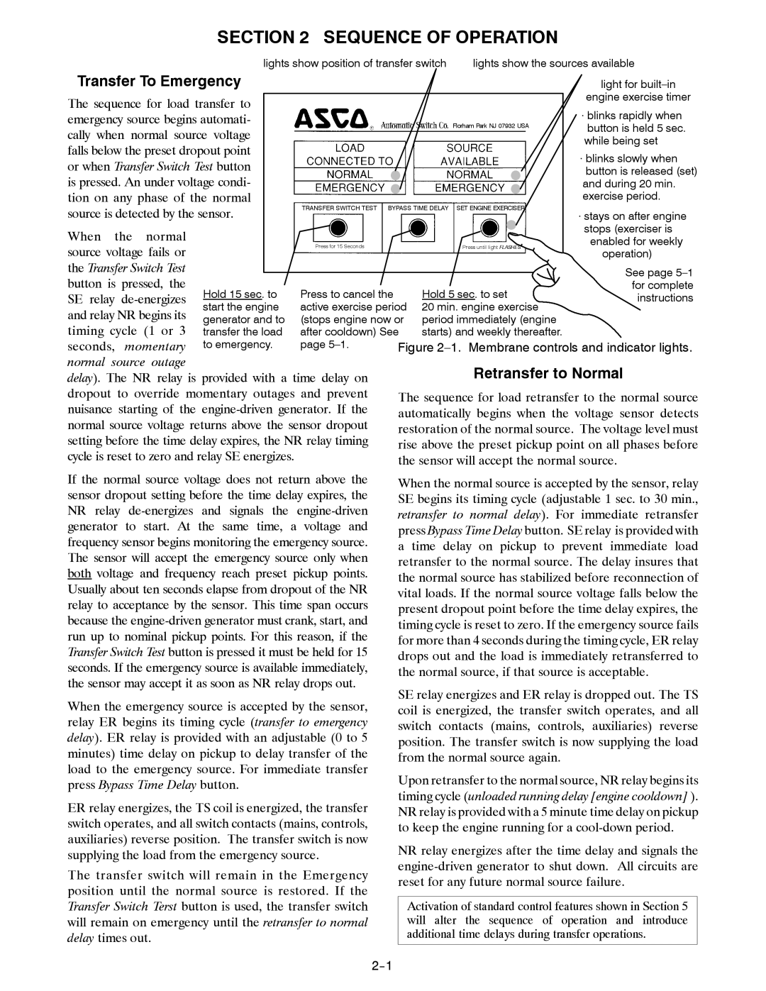 TRENDnet Series 300 manual Sequence of Operation, Transfer To Emergency 