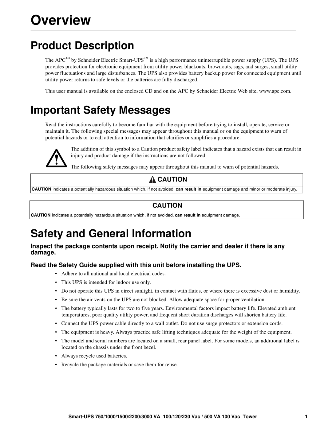 TRENDnet SMT1000 operation manual Overview, Product Description, Important Safety Messages, Safety and General Information 