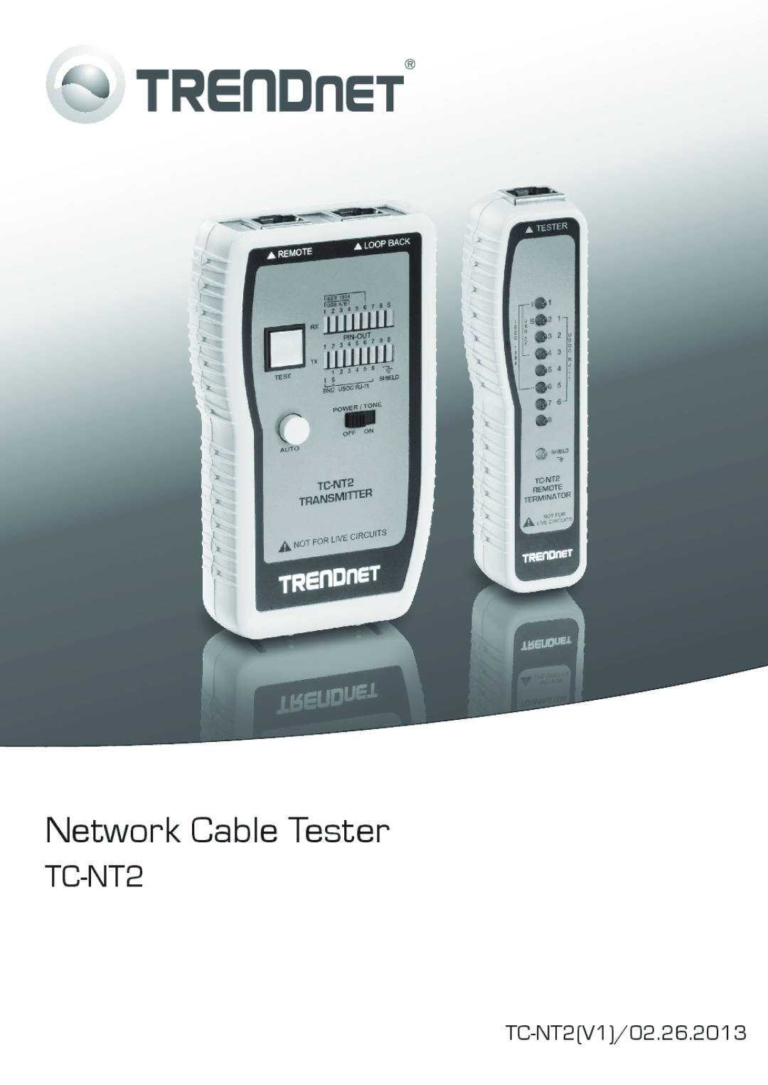 TRENDnet TRENDnet Network Cable Tester, TC-NT2 manual 