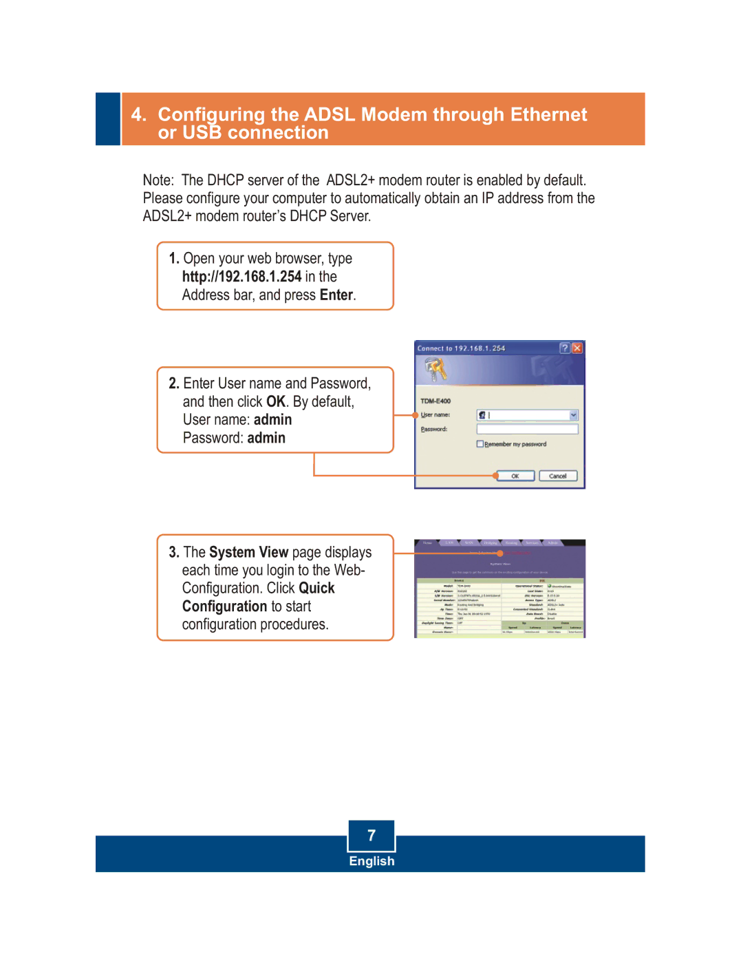 TRENDnet TDM-E400 manual English 