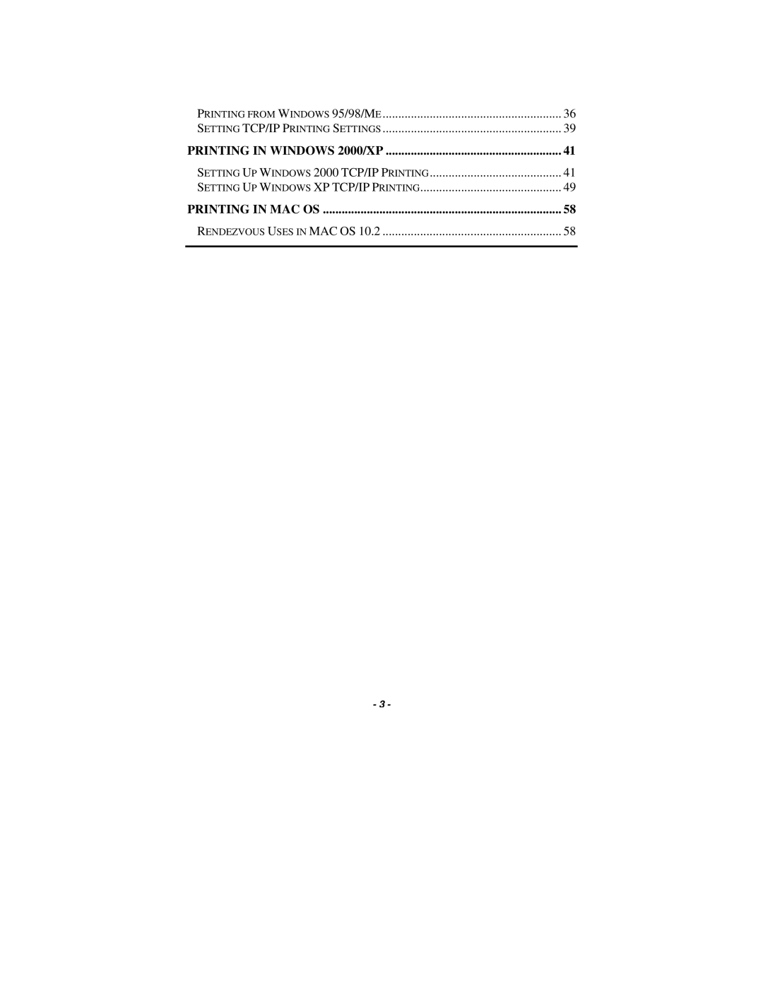 TRENDnet TE100-P1U manual Printing in Windows 2000/XP 