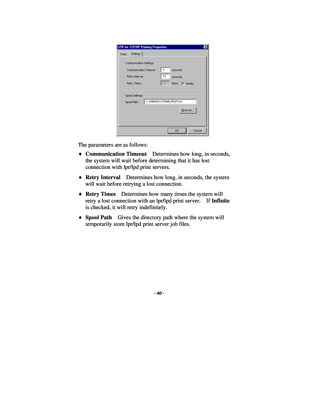 TRENDnet TE100-P1U manual The parameters are as follows 