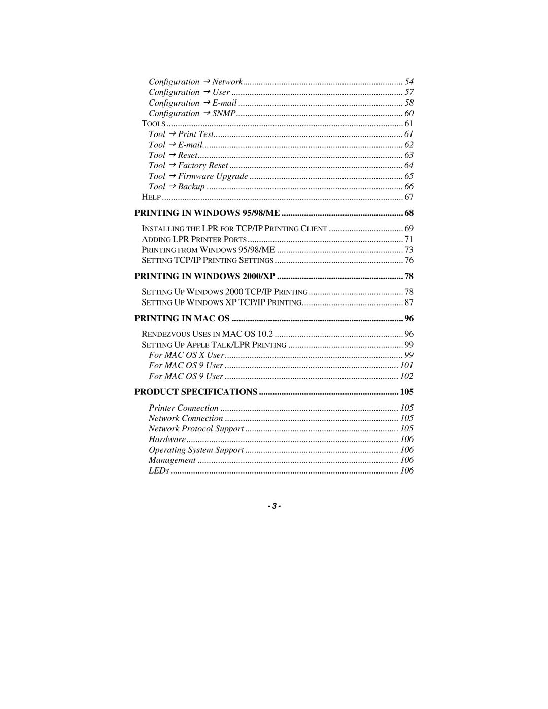 TRENDnet TE100-P21 manual Printing in Windows 2000/XP 