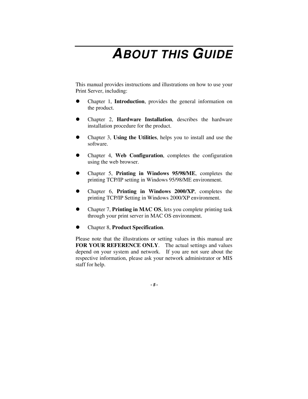 TRENDnet TE100-P21 manual About this Guide 