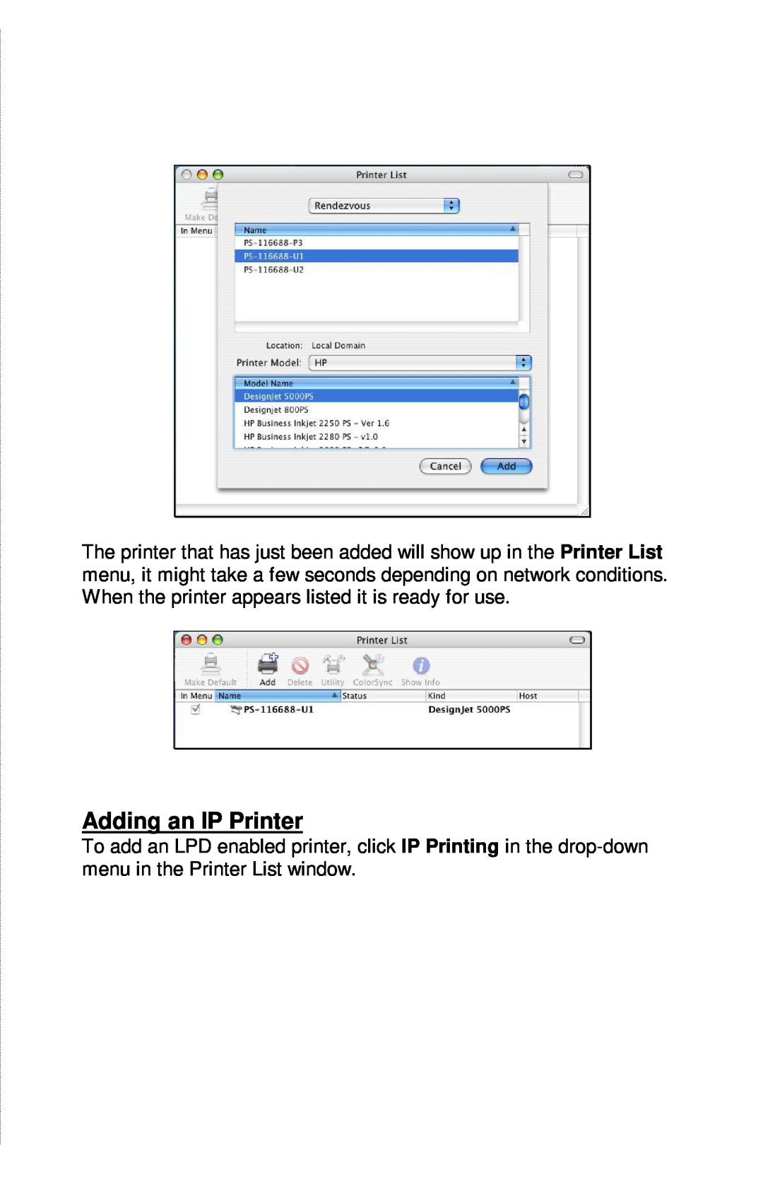 TRENDnet TE100-PIP manual Adding an IP Printer 