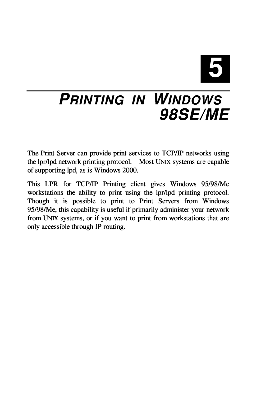 TRENDnet TE100-PIP manual 98SE/ME, Printing In Windows 