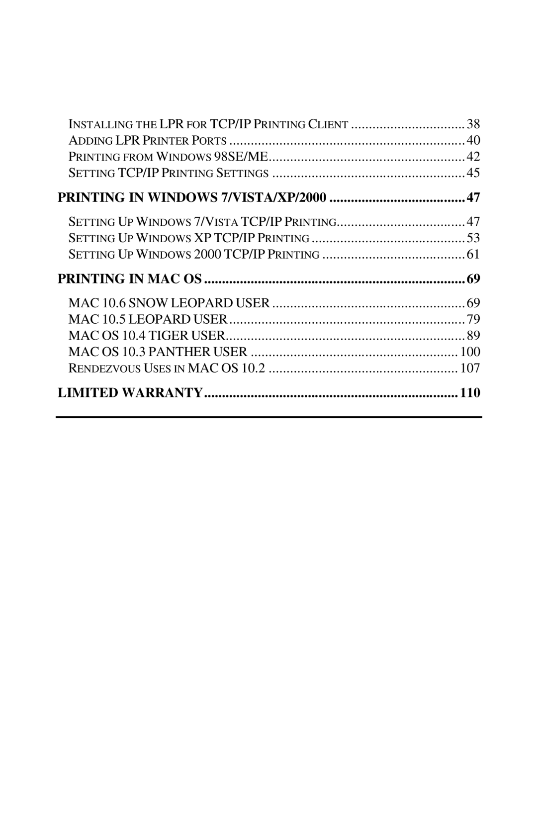 TRENDnet TE100-PIP manual 110 