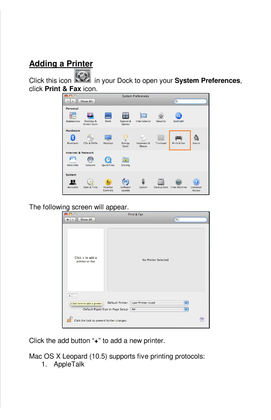 TRENDnet TE100-PIP manual Adding a Printer 