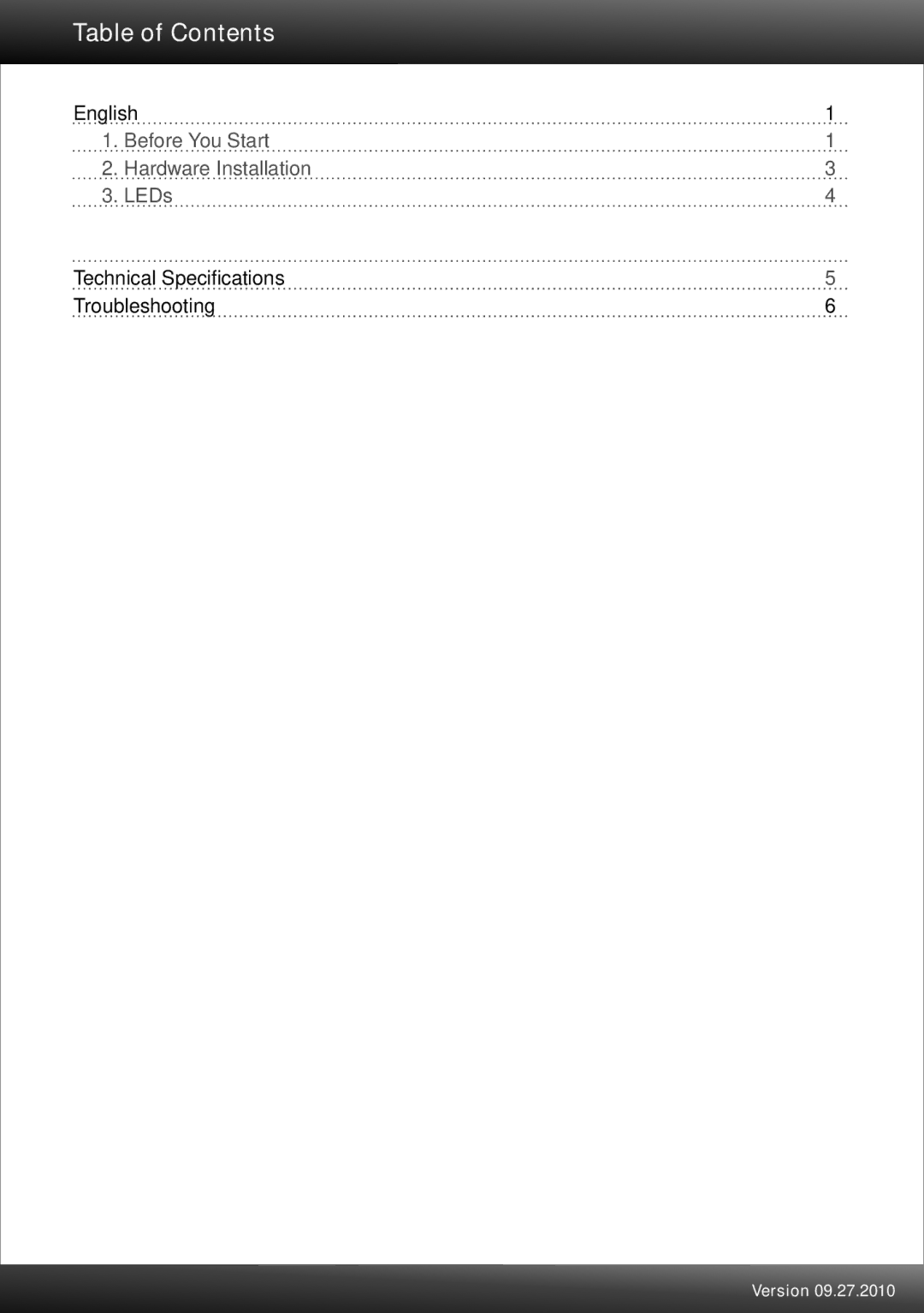 TRENDnet TE100S80g manual Table of Contents 