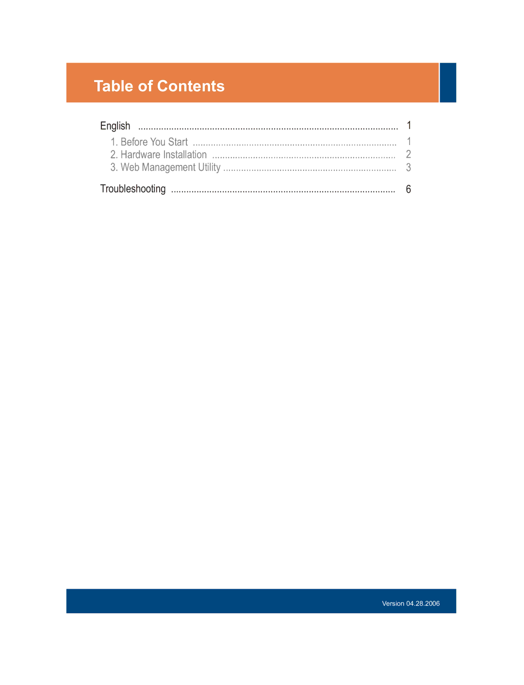 TRENDnet TEG-160WS, TEG-240WS manual Table of Contents 