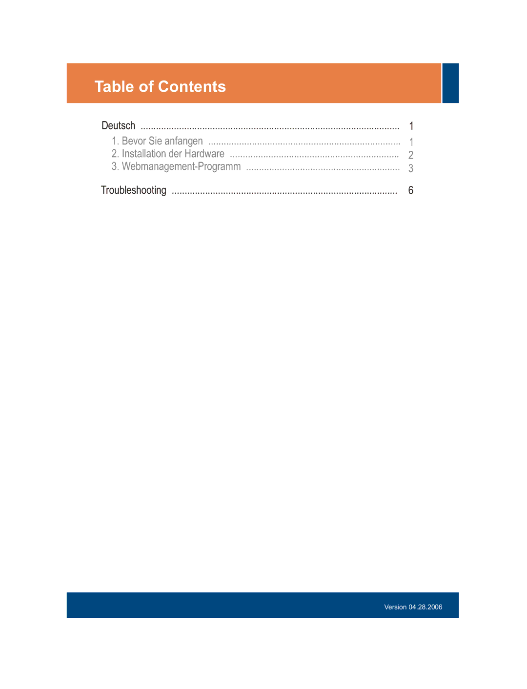 TRENDnet TEG-160WS manual Table of Contents 