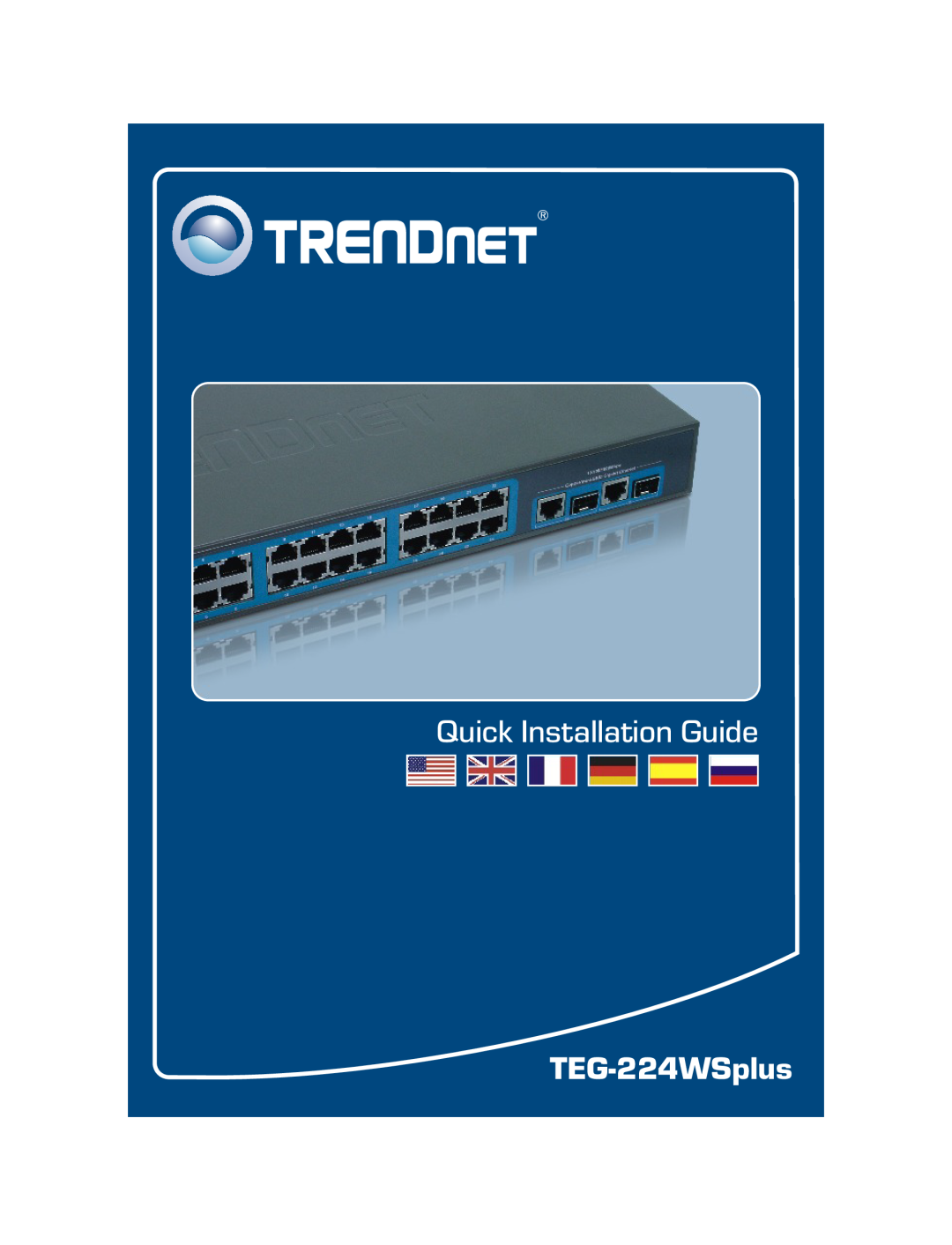 TRENDnet manual Quick Installation Guide, TEG-224WSplus 