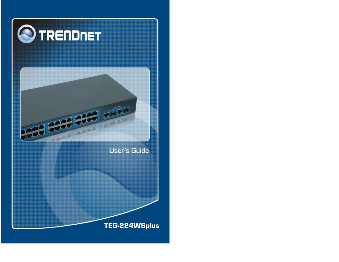 TRENDnet TEG-224WSplus manual 