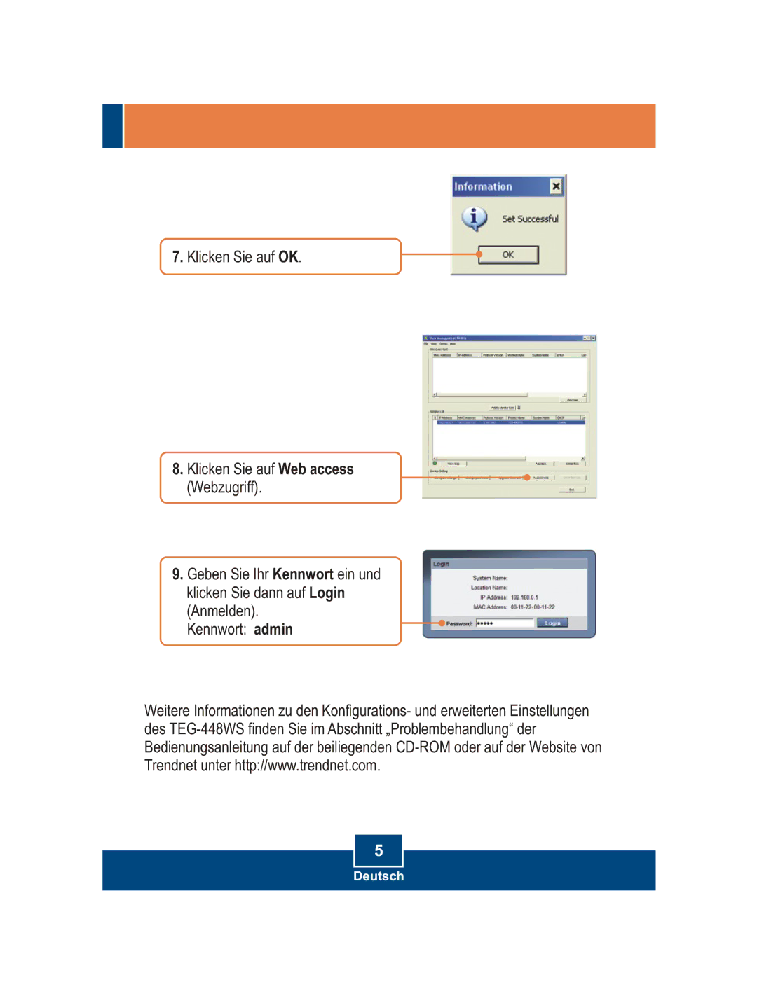 TRENDnet TEG-448WS manual Deutsch 