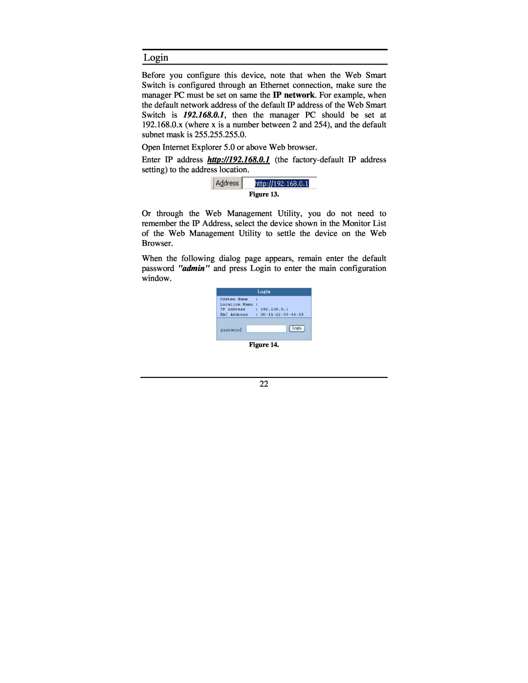 TRENDnet TEG-448WS manual Login 