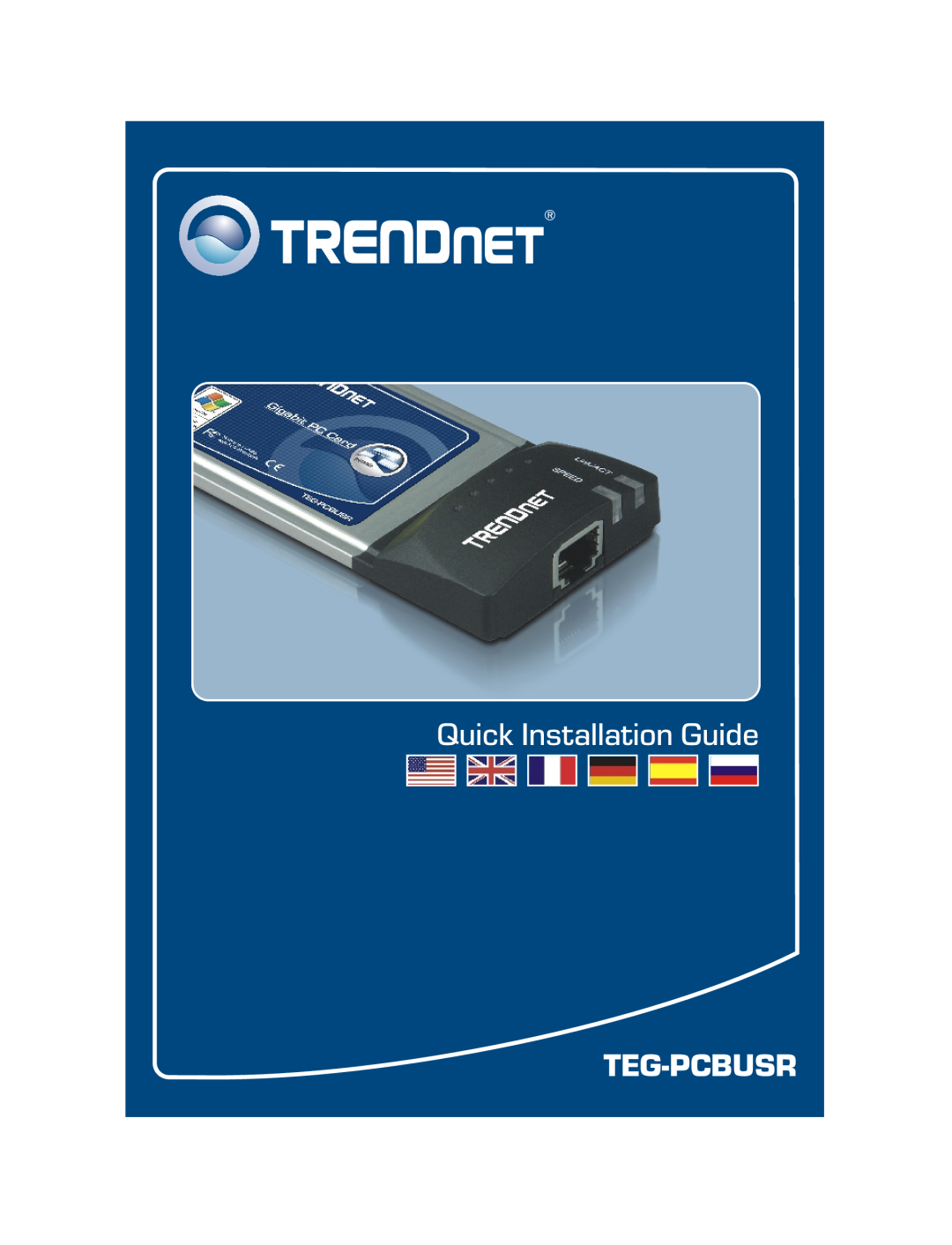 TRENDnet TEG-PCBUSR manual Quick Installation Guide, Teg-Pcbusr 