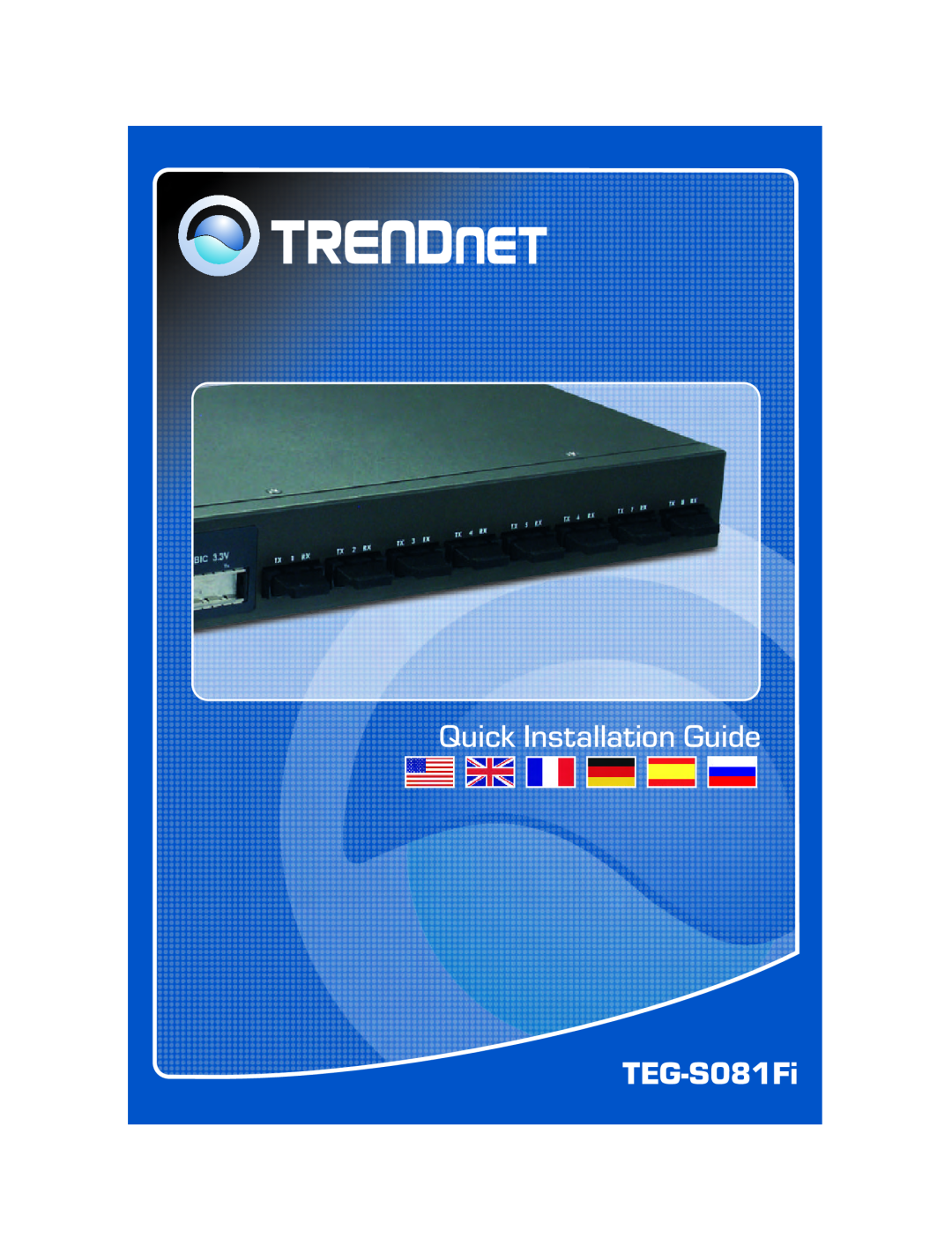 TRENDnet TEG-S081FI manual Quick Installation Guide, TEG-S081Fi 