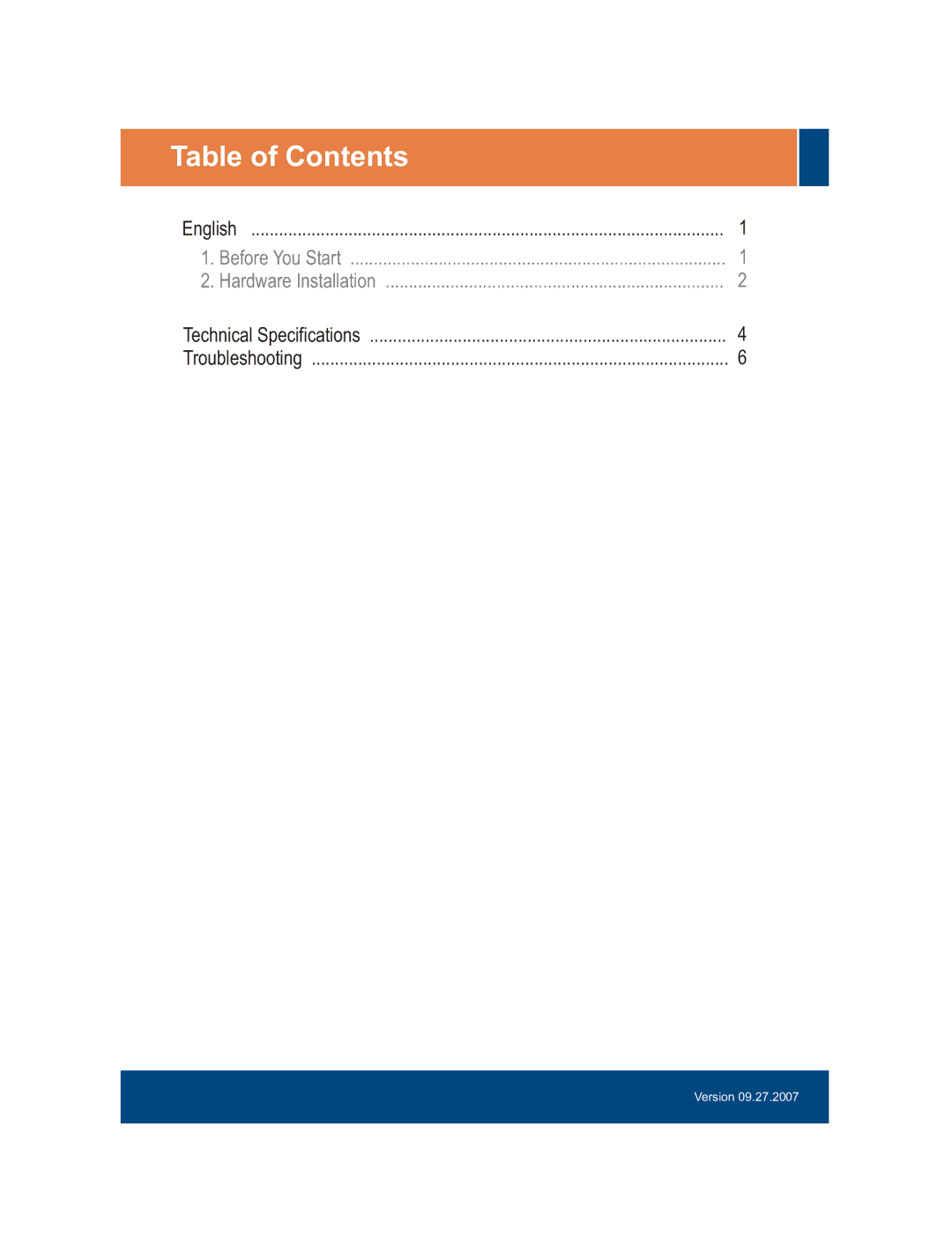 TRENDnet TEG-S224 manual Table of Contents 