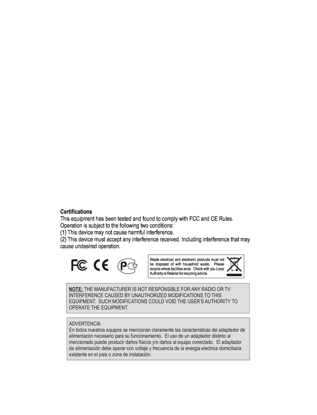 TRENDnet TEG-S160TX, TEG-S240TX manual Certifications 