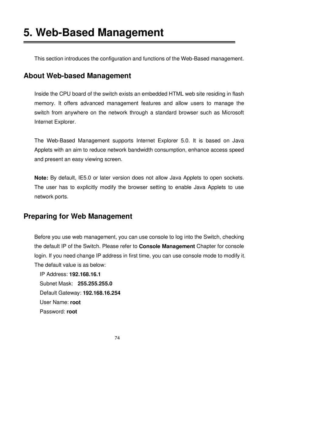 TRENDnet TEG-S3000I manual About Web-based Management, Preparing for Web Management 