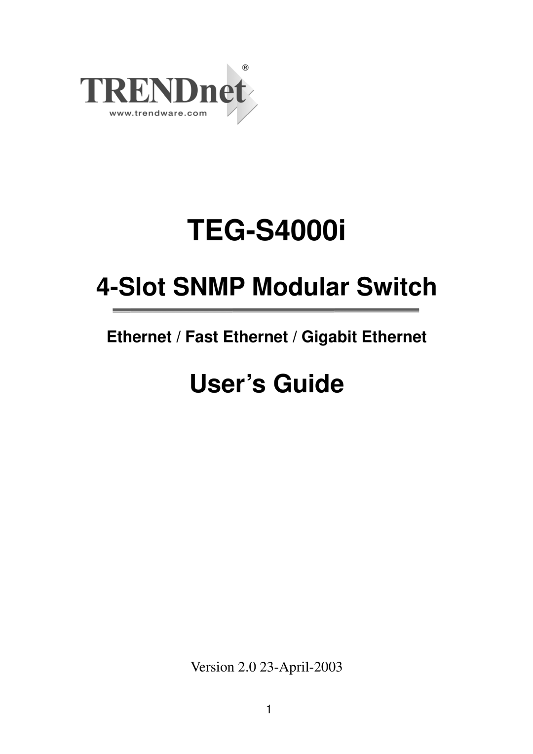 TRENDnet TEG-S4000I manual TEG-S4000i, Ethernet / Fast Ethernet / Gigabit Ethernet 